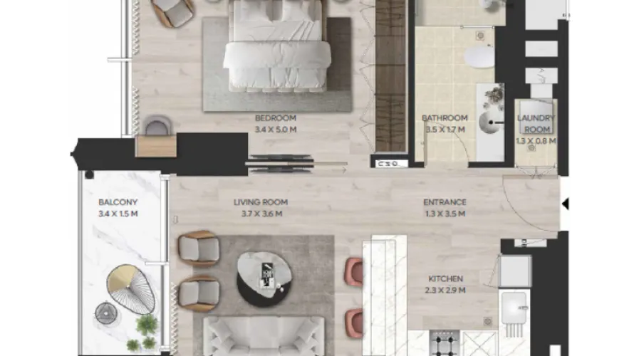 Apartamento de 1 dormitorio en DIFC, UAE No. 179 № 8