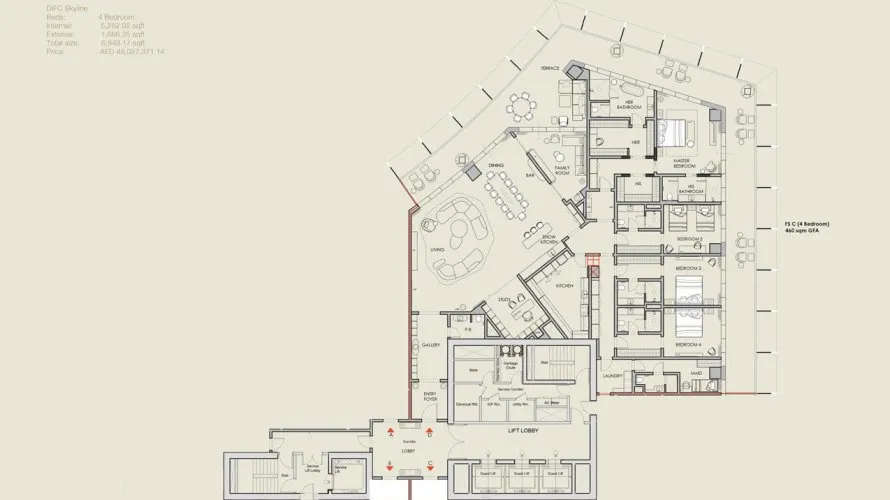FOUR SEASONS RESIDENCES в DIFC, ОАЭ №30