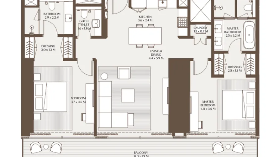 1 bedroom apartment for sale , DIFC, Dubai, UAE No. 180 № 3